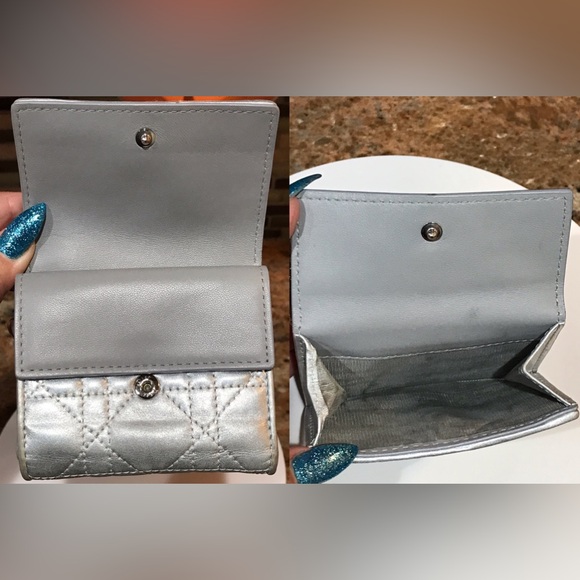 DIOR Silver Cannage Leather Trifold Wallet 😍🔥 - Picture 13 of 16
